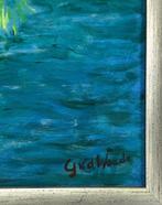 628. Olieverfschilderij, G. v.d. Woude – midden 20e eeuw, Antiek en Kunst, Ophalen of Verzenden