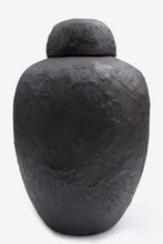Stenen urn handgemaakt 4.5 liter zwart vleugje bruin, Ophalen of Verzenden, Nieuw