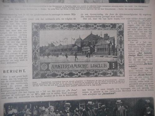 Foto van tegeltableau Amsterdamsche IJsclub. 1919., Verzamelen, Tijdschriften, Kranten en Knipsels, Knipsel(s), Nederland, Voor 1920