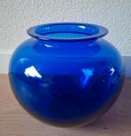 Leerdam kobaltblauwe vaas in de stijl van De Bazel, Ophalen of Verzenden
