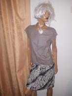 Prachtige leer shirt van alchemist maat 42 zgan, Kleding | Dames, Beige, Maat 42/44 (L), Ophalen of Verzenden, Zo goed als nieuw