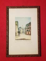 Prachtige kleurenets van Montmartre gesigneerd, Ophalen of Verzenden