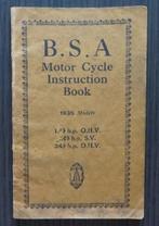 Origineel BSA Motorcycle Instruction Book 1935 Models, Motoren, Verzenden, Overige merken