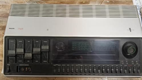 Vintage Philips 752/50 Radio/Versterker + Speakers, Audio, Tv en Foto, Versterkers en Receivers, Gebruikt, Stereo, Minder dan 60 watt
