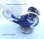 Vogel beeld massief glas blauw wit transparant Paper Press, Antiek en Kunst, Antiek | Glas en Kristal, Ophalen