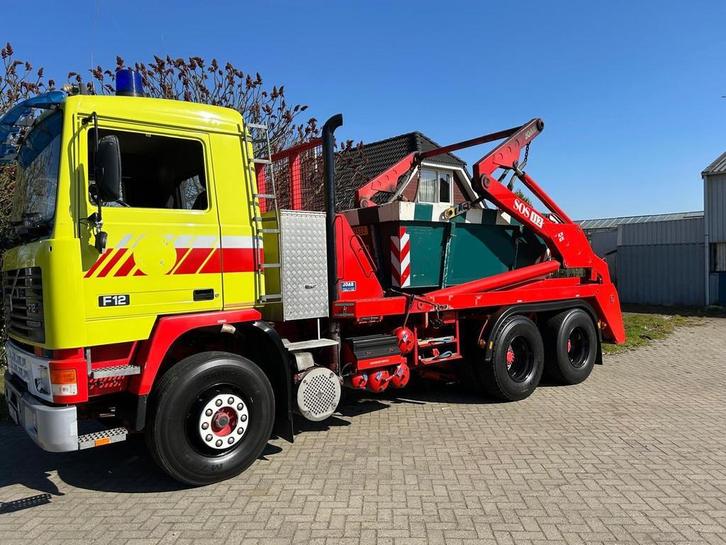 Volvo F12 Portaalauto brandweer, Auto's, Vrachtwagens, Bedrijf, Te koop, Volvo, Diesel, Handgeschakeld, Origineel Nederlands