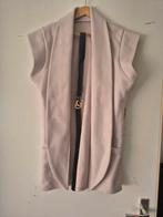 Classy mouwloos vest met riem beige zwart goud, Kleding | Dames, Ophalen of Verzenden, Zo goed als nieuw, Beige