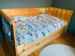 Bed van steigerhout, Huis en Inrichting, Slaapkamer | Bedden, Ophalen, Gebruikt, 90 cm, Eenpersoons