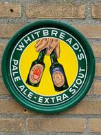 Prachtig Emaille Reclame bord Dienblad WhitBread.s Bier, Ophalen of Verzenden, Gebruikt, Reclamebord, Plaat of Schild, Overige merken