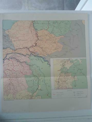 B095/ Plattegrond Oost Nederland in Fransche Tijd  Litho beschikbaar voor biedingen
