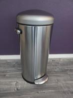 Ijzeren prullenbak met pedaal +/- 70 liter, Ophalen, Gebruikt, Met pedaal, 50 tot 75 cm