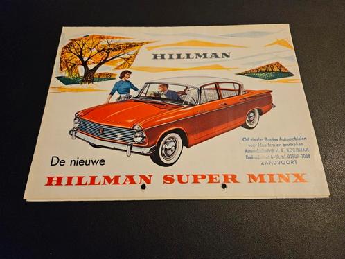 Brochure Hillman Super Minx, Boeken, Auto's | Folders en Tijdschriften, Zo goed als nieuw, Ophalen of Verzenden
