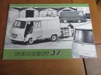 Folder Peugeot J7 benzine, diesel bestelauto, bussen enz '71, Verzenden, Zo goed als nieuw, Peugeot