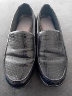 Zwarte Instappers met Croco Print maat 38, super comfortabel, Ophalen of Verzenden, Gedragen, Zwart, Instappers