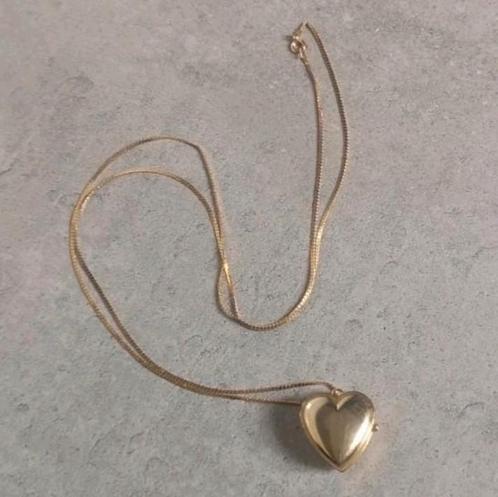 Quartz horloge medallion ketting ZGAN, Sieraden, Tassen en Uiterlijk, Kettingen, Zo goed als nieuw, Goud, Met hanger, Ophalen of Verzenden