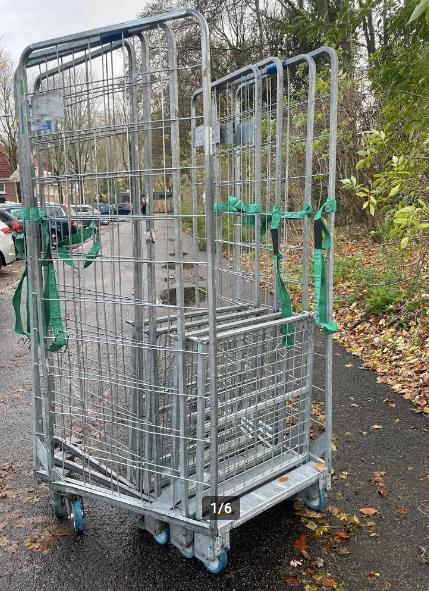 rolcontainers 2 heks, vanaf 25 euro inclusief transport, Doe-het-zelf en Verbouw, Transportwagens, Gebruikt, Transportkar, 100 liter of meer