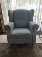 oor fauteuil op messing wieltjes, Huis en Inrichting, Fauteuils, Ophalen, Gebruikt, Stof, 75 tot 100 cm