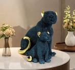 beeld zwart gouden panter met jong, Verzamelen, Beelden en Beeldjes, Ophalen of Verzenden, Nieuw, Dier