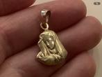 Prachtige vintage gouden Kettinghanger Maria 14 k. 585 goud, Verzenden, Zo goed als nieuw, Kruis of Symbool, Goud