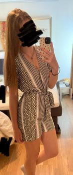 Zomer pak / korte jumpsuit wit en grijs, maat S, Wit, Pigalle, Ophalen of Verzenden, Zo goed als nieuw