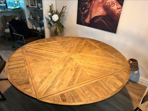 Riviera maison eettafel, Huis en Inrichting, Tafels | Eettafels, Zo goed als nieuw, 200 cm of meer, Vijf personen of meer, Rond