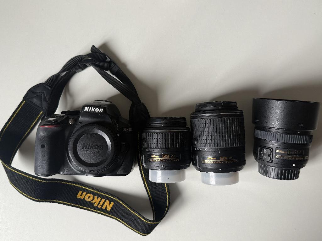 Nikon D5300 + 3 lenzen – Zeer goede staat, Spiegelreflex, Ophalen of Verzenden, Zo goed als nieuw, Nikon