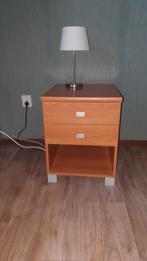 2 Kersenhouten Nachtkastjes, Ophalen, Kunststof, Gebruikt, Minder dan 45 cm