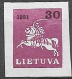 LITOUWEN 30 K. zegel Litouwse ridder 1991, Verzenden, Overige landen, Postfris