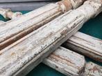 Antieke tafelpoten met wieltjes prachtig patina 73h Miekje's, Ophalen of Verzenden