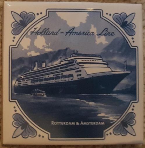 Holland America Line Royal Goedewaagen tegeltje - NIEUW, Verzamelen, Scheepvaart, Nieuw, Overige typen, Ophalen of Verzenden