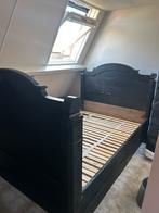Antiek bed gratis, Huis en Inrichting, Slaapkamer | Bedden, Ophalen, Zwart, Tweepersoons, Zo goed als nieuw