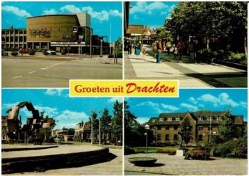 Ansichtkaart Drachten, straatjes, gebouwen beschikbaar voor biedingen