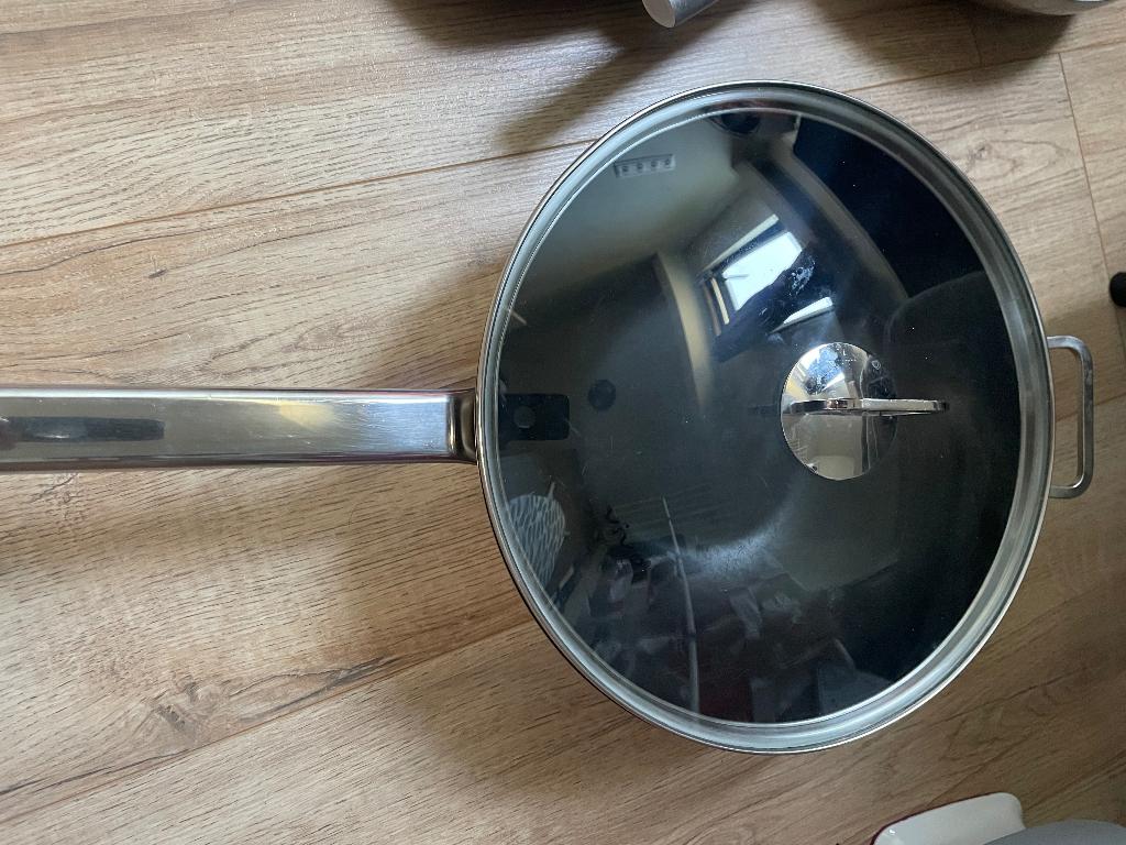 Villeroy & Boch wokpan incl. deksel, Ophalen, Gebruikt, Rvs, Wok
