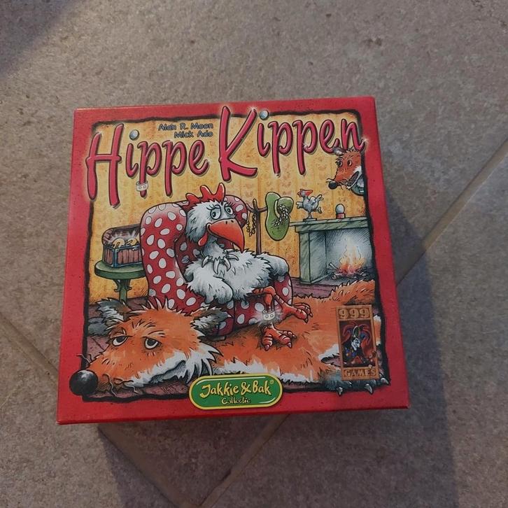 Hippe Kippen - Leuk familiespel!, Hobby en Vrije tijd, Gezelschapsspellen | Bordspellen, Zo goed als nieuw, Drie of vier spelers