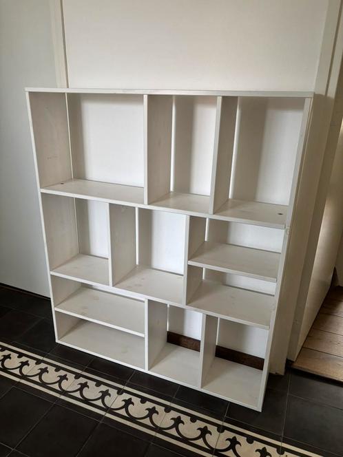 VT wonen Woood XL letterbak vakkenkast plankenkast wit hout, Huis en Inrichting, Kasten | Wandmeubels, Gebruikt, 100 tot 150 cm