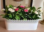 IKEA Bloembak en met mooie bloemen, Minder dan 30 cm, Rond, Ophalen of Verzenden, Zo goed als nieuw