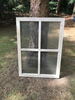 Hardhouten raam met glas 89x124cm, Doe-het-zelf en Verbouw, Glas en Ramen, Gevelraam of Ruit, 80 tot 120 cm, 120 tot 160 cm, Ophalen of Verzenden