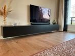 TV meubel zwart, Flame van Meubella, Ophalen, 150 tot 200 cm, Zo goed als nieuw, Minder dan 100 cm