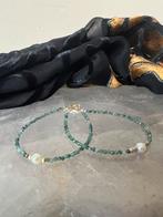 Smaragd akoya zoutwater parel beschermt intuïtie uniek magie, Sieraden, Tassen en Uiterlijk, Armbanden, Met edelsteen, Nieuw, Ophalen of Verzenden