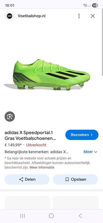 Voetbalschoenen Adidas maat 43 1/2 beschikbaar voor biedingen