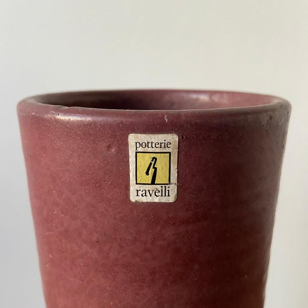 Potterie Ravelli handgedraaide vaas jaren 60 70, Ophalen of Verzenden