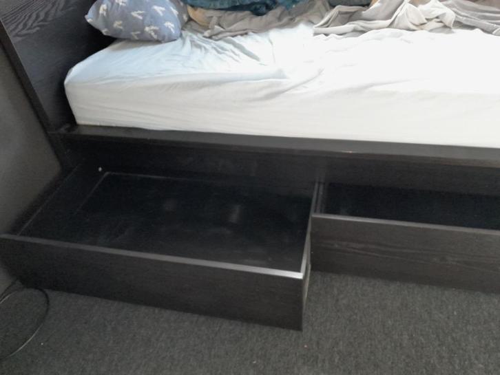 bedframe 90*200 met lattenbodem en onderlades, Huis en Inrichting, Slaapkamer | Bedden, Gebruikt, Eenpersoons, 90 cm, 200 cm, Hout