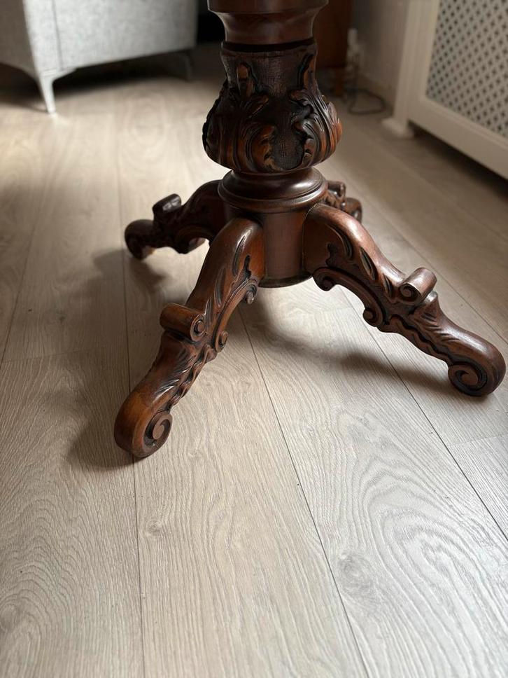 Antieke Salontafel met Houten Onderstel, Antiek en Kunst, Antiek | Meubels | Tafels, Ophalen