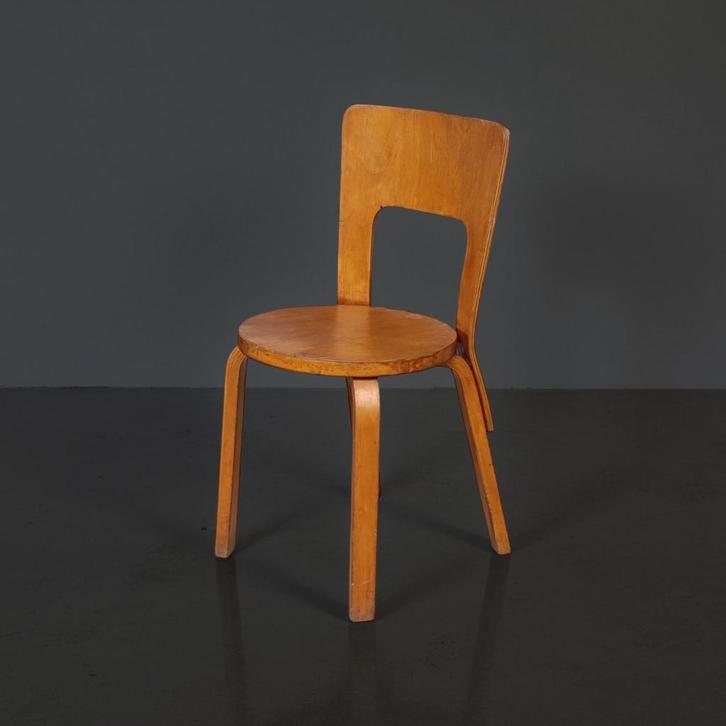 alvar aalto chair stoel 66 artek finland 1930-1940-50s, Huis en Inrichting, Stoelen, Gebruikt, Eén, Ophalen of Verzenden