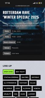 3x Rotterdam Rave Winter Special, Tickets en Kaartjes, Evenementen en Festivals, Drie personen of meer