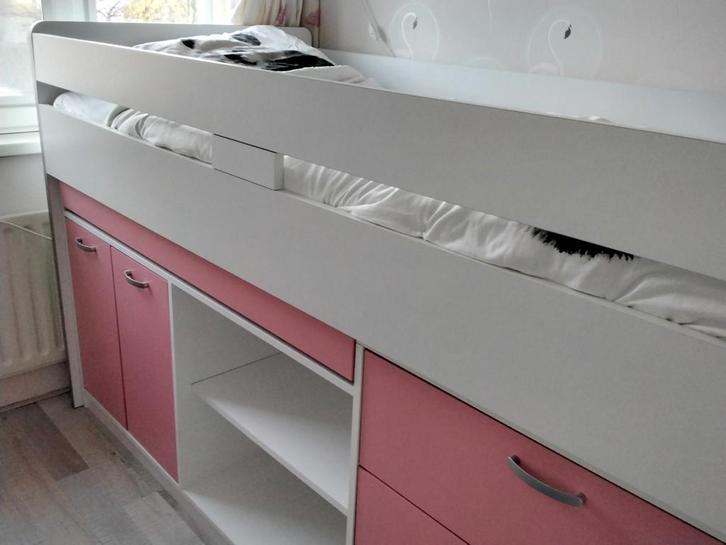 Halfhoogslaper, Huis en Inrichting, Slaapkamer | Stapelbedden en Hoogslapers, Gebruikt, Hoogslaper, 90 cm, 200 cm, Eenpersoons