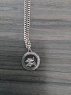 Zilveren ketting met hanger vissen, Met hanger, Ophalen of Verzenden, Zo goed als nieuw, Zilver