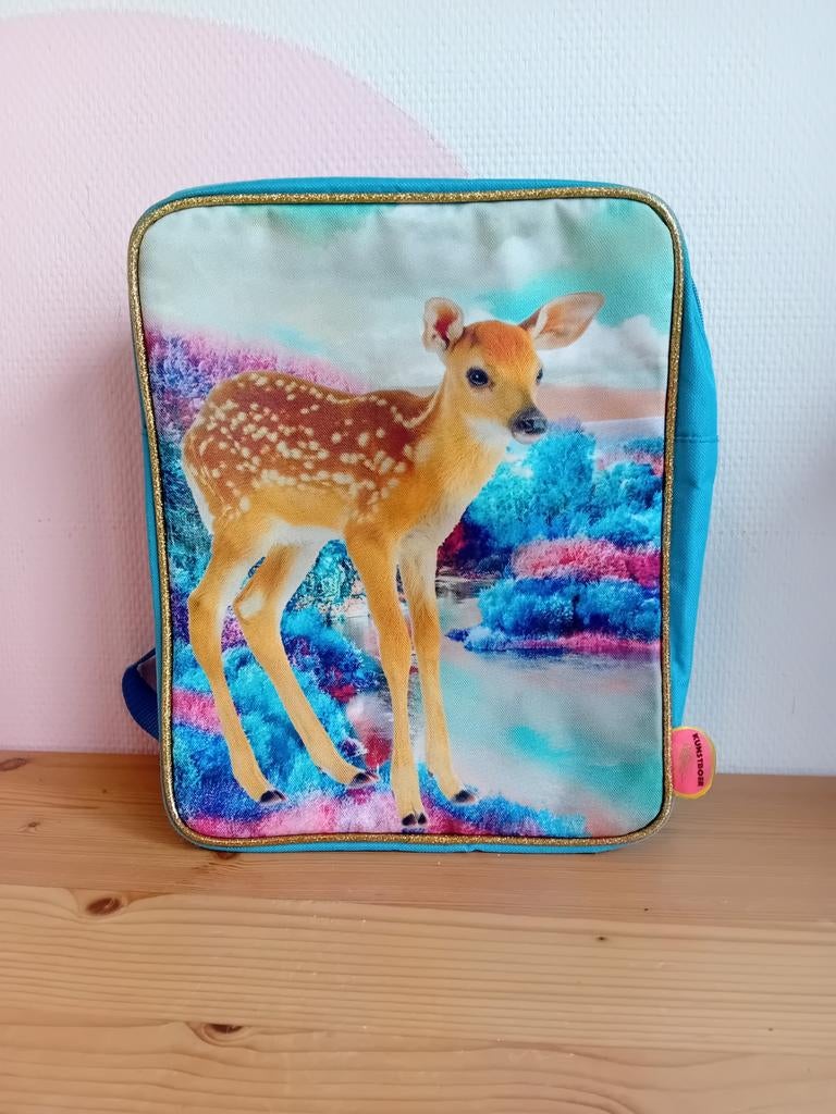Kunstboer Kinderrugzak met schattig hertje, Ophalen of Verzenden, Zo goed als nieuw, Overige merken