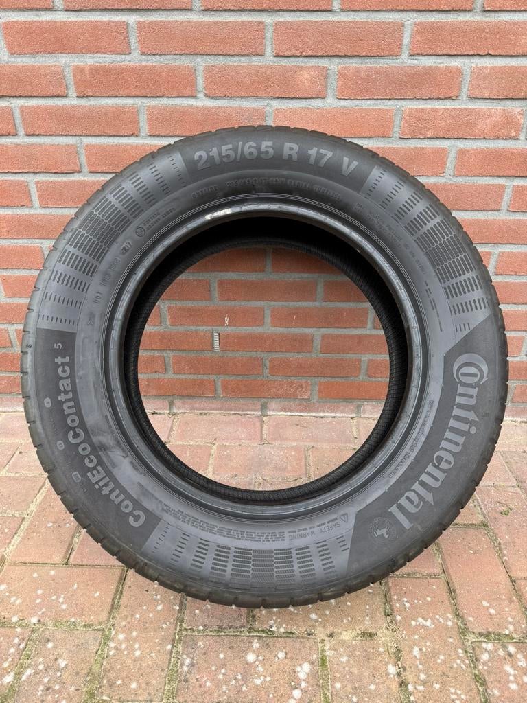 215 65 17 continental zomerbanden, Ophalen of Verzenden, Gebruikt