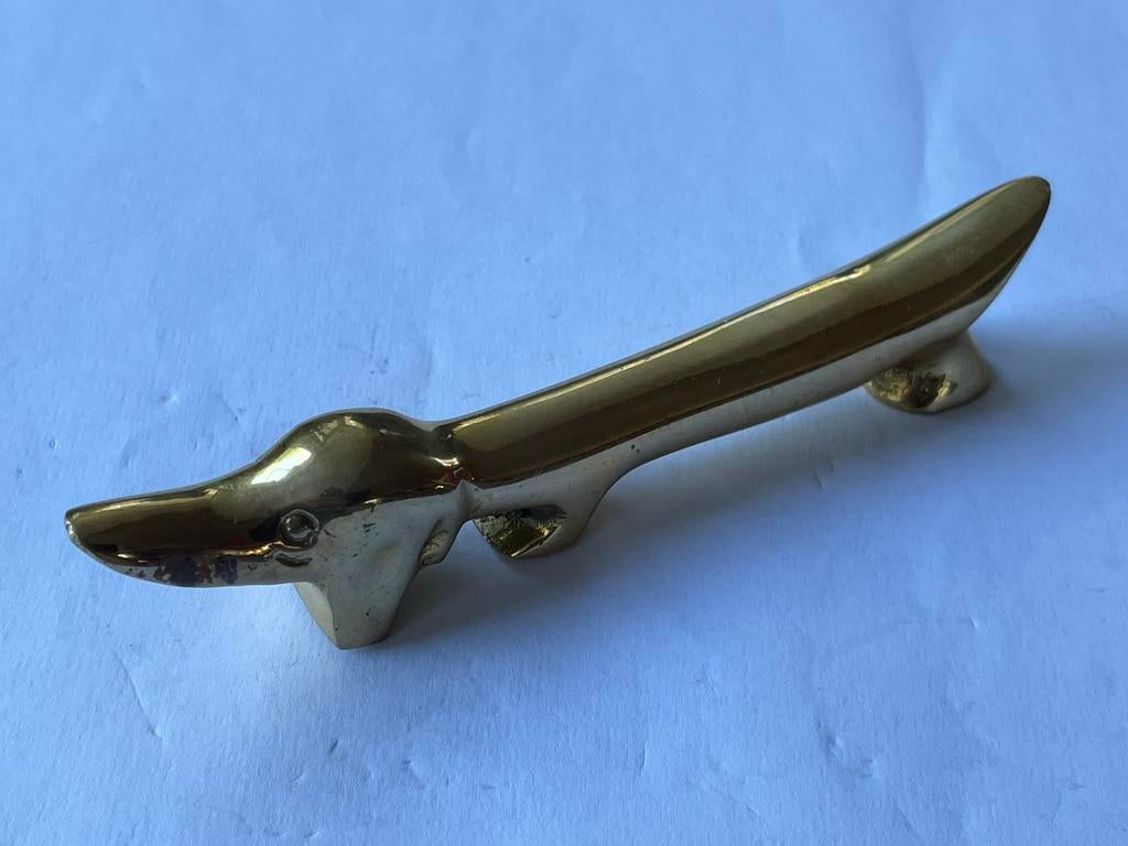 Bronzen Teckel als flessen opener., Ophalen of Verzenden, Nieuw